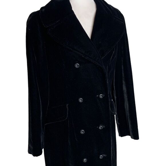 Vintage 1920s Black Velvet Opera Coat | Size M - Picture 9 of 12